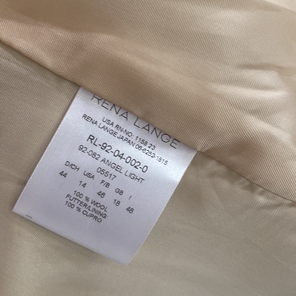 Rena Lange Wool Coat Light Blue sz 14 S-M - Picture 8 of 10